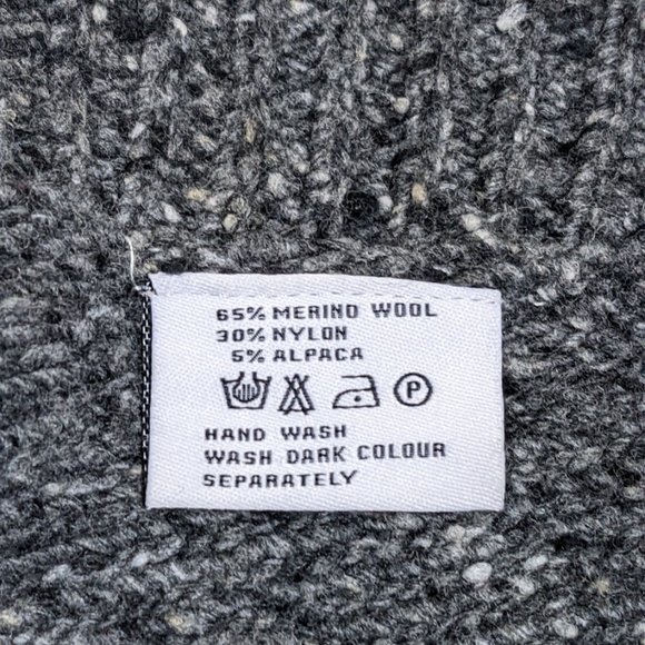 APRIL MARIN "Lincoln" knit Sweater Poncho in Alpaca/Wool Blend - Picture 5 of 7